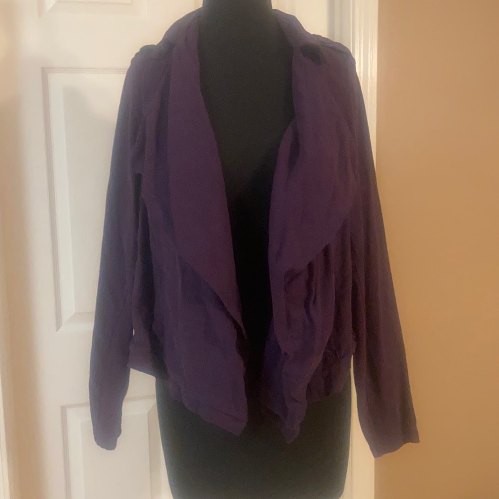 USED Once - TORRID - Purple Open Front Jacket - 0